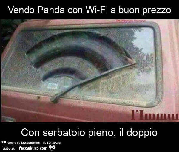 Vendo panda con wi-fi a buon prezzo con serbatoio pieno, il doppio