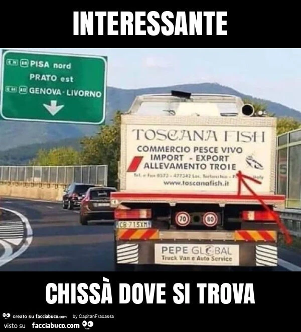 Interessante chissà dove si trova