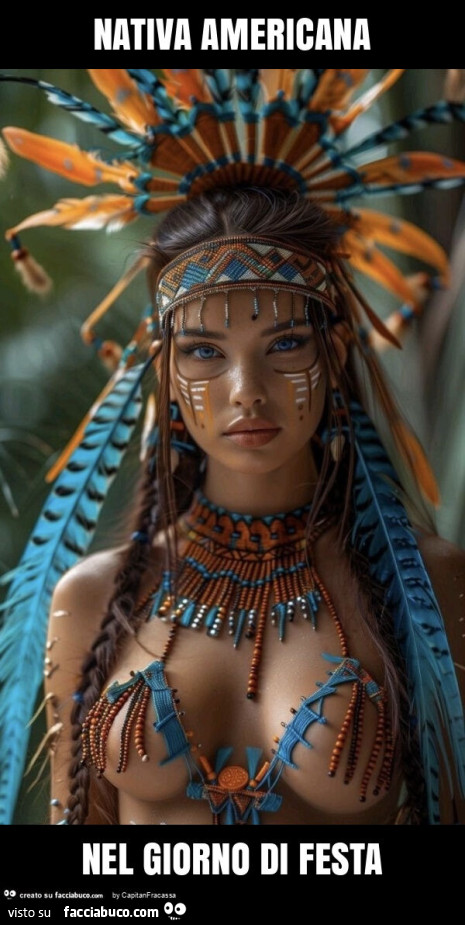 Nativa americana nel giorno di festa