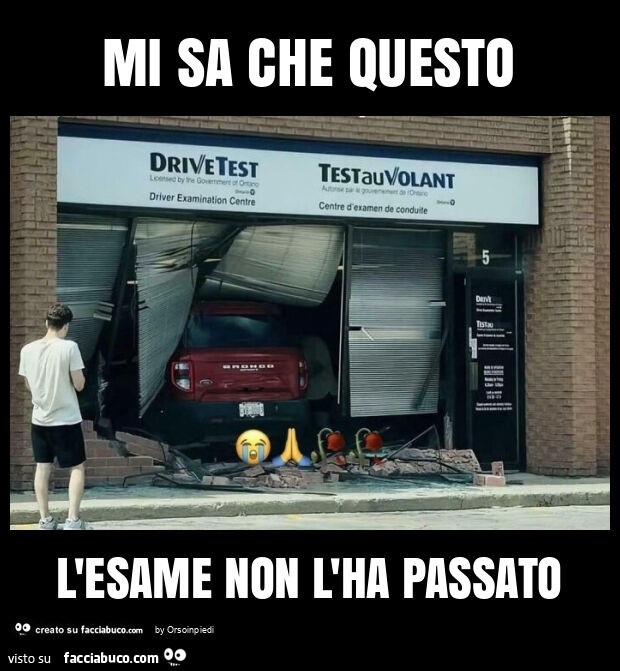 Mi sa che questo l'esame non l'ha passato