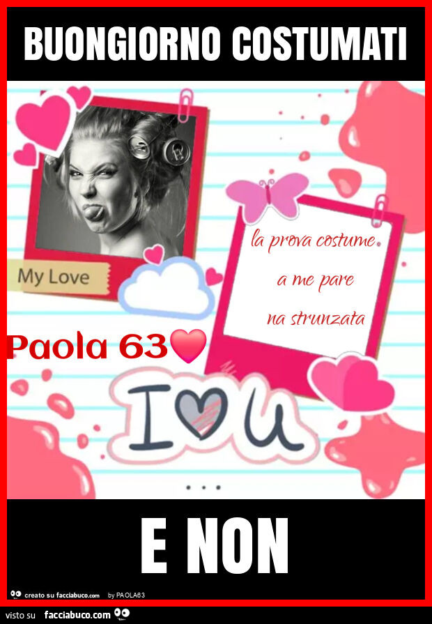 Buongiorno costumati e non