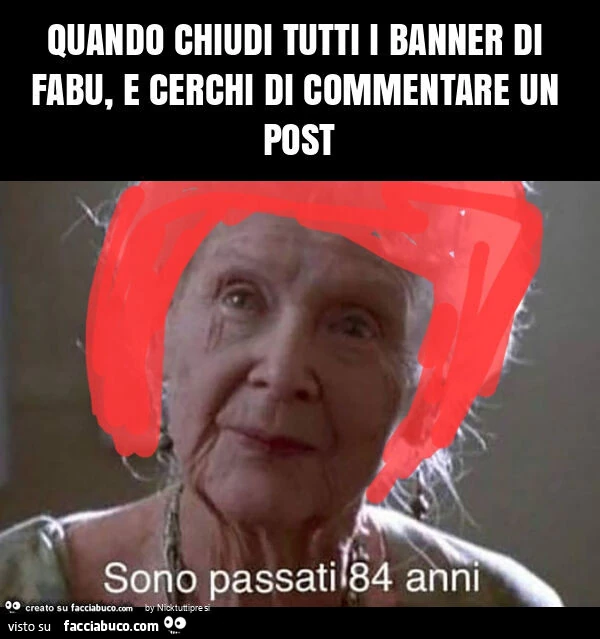 Quando chiudi tutti i banner di fabu, e cerchi di commentare un post