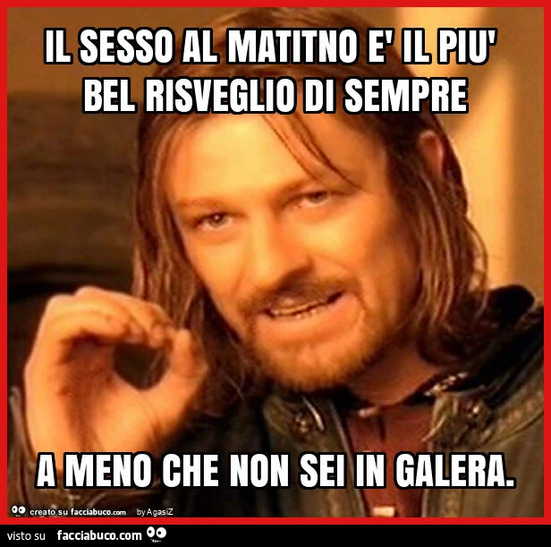 Il sesso al matitno è il più bel risveglio di sempre a meno che non sei in galera