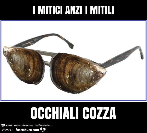 I mitici anzi i mitili occhiali cozza