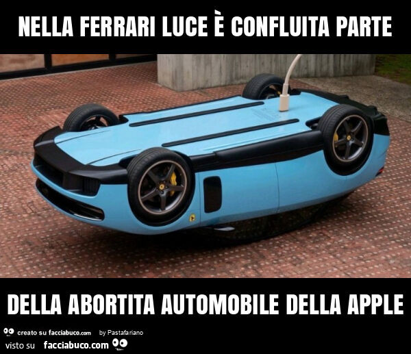 Nella ferrari luce è confluita parte della abortita automobile della apple