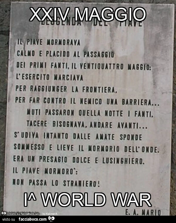 Xxiv maggio i^ world war