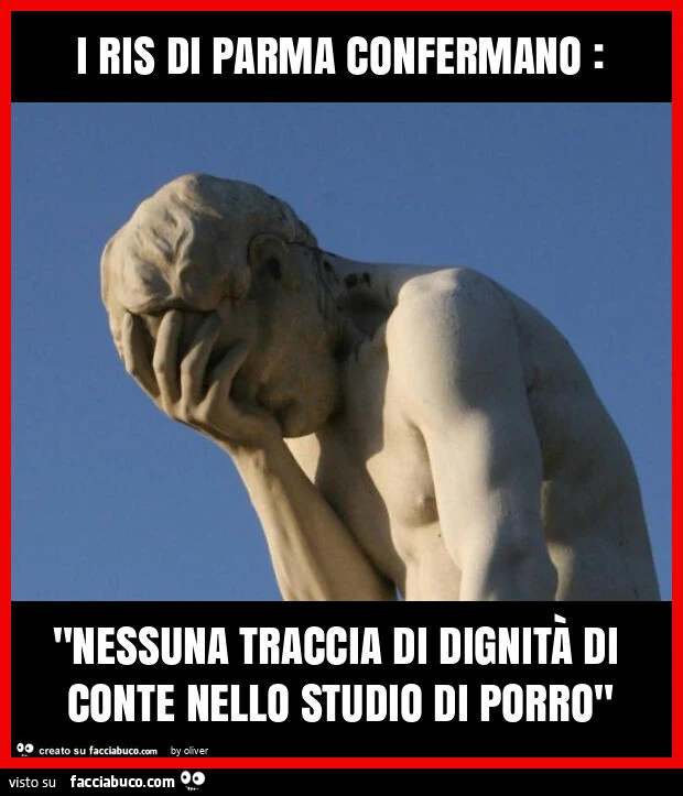 I ris di parma confermano: "nessuna traccia di dignità di conte nello studio di porro"