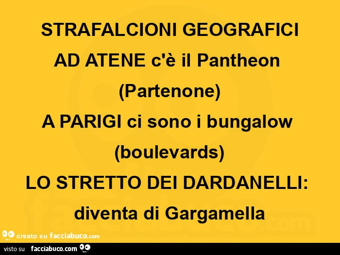 Strafalcioni geografici ad atene c'è il pantheon