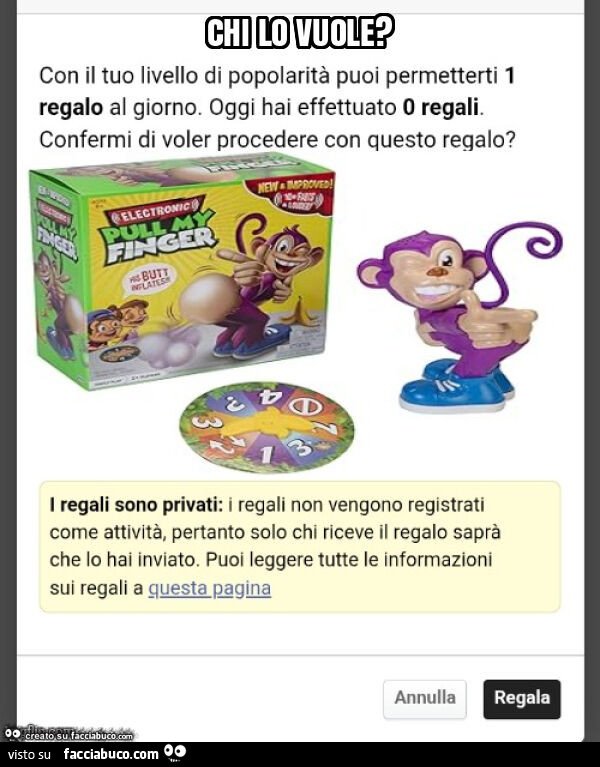 Chi lo vuole?