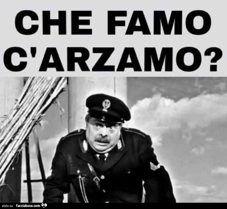 Che famo c'arzamo