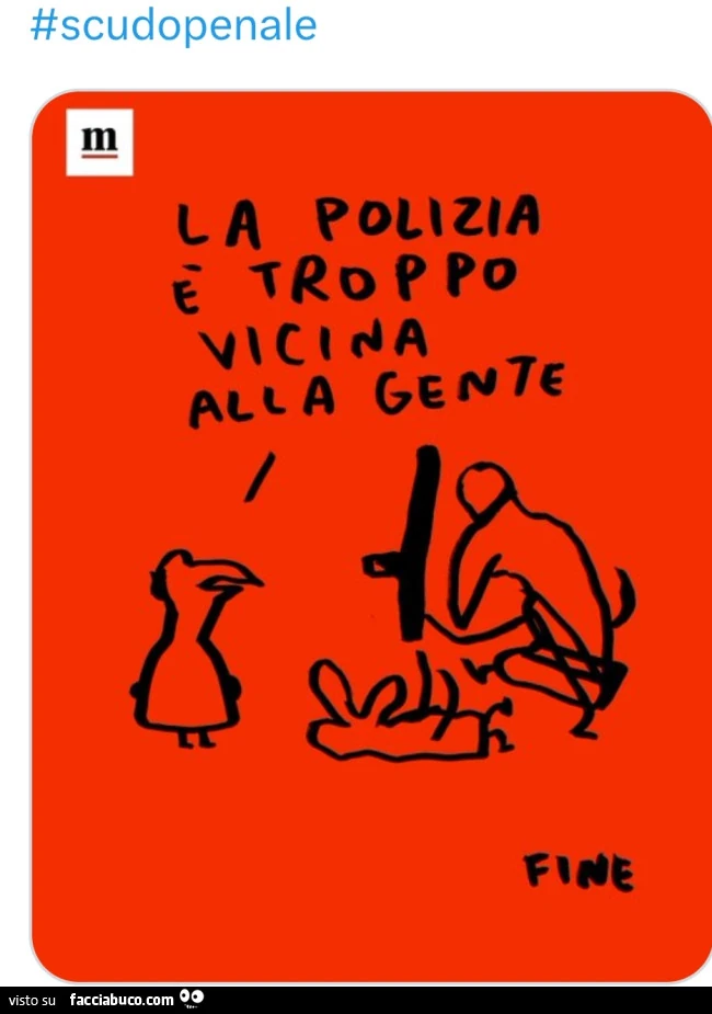 La polizia รจ troppo vicina alla gente