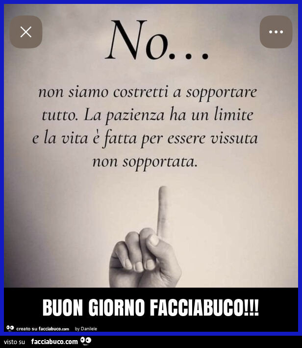 Buon giorno facciabuco