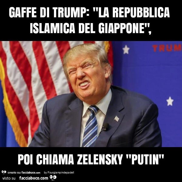 Gaffe di trump: "la repubblica islamica del giappone", poi chiama zelensky "putin"