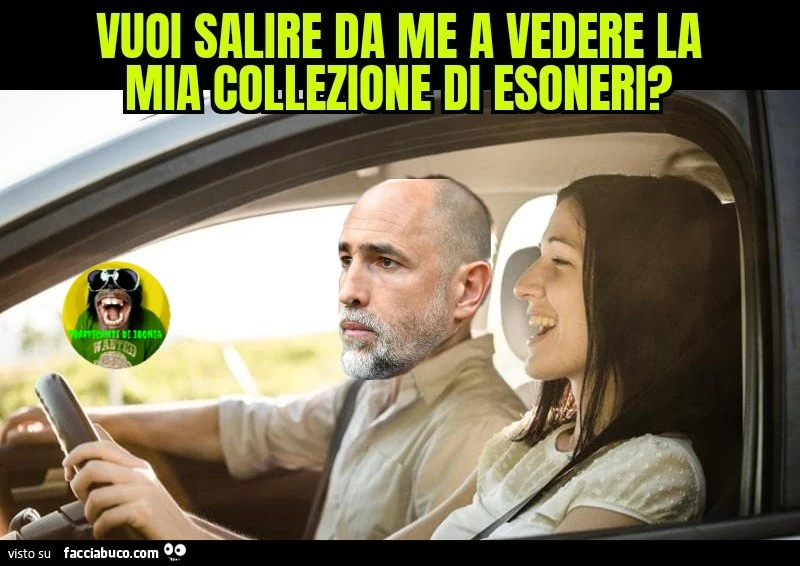 Vuoi salire da me a vedere la mia collezione di esoneri