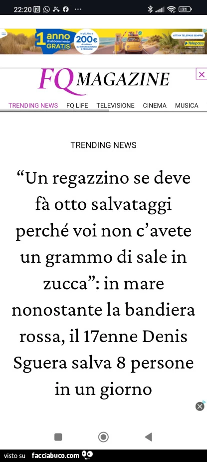 Un regazzino se deve fà otto salvataggi perché voi non c'avete un grammo di sale in zucca: in mare nonostante la bandiera rossa, il 17enne denis sguera salva 8 persone in un giorno
