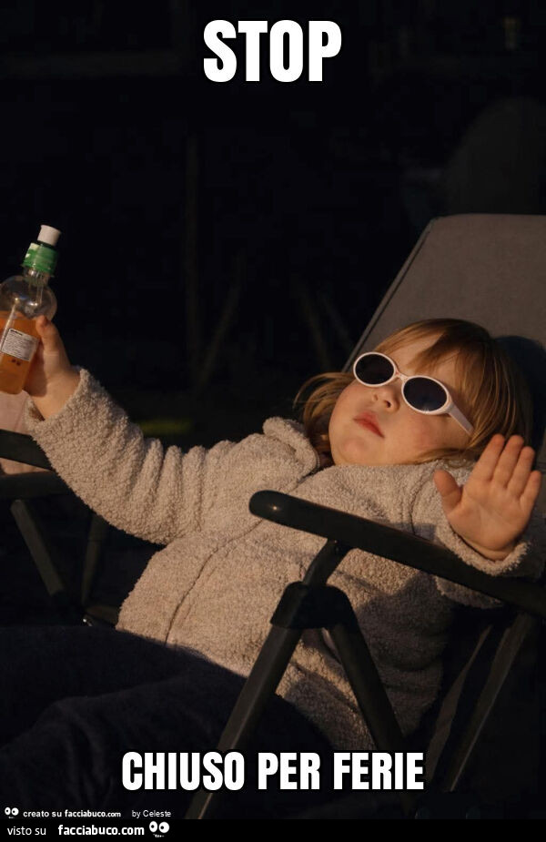 Stop chiuso per ferie