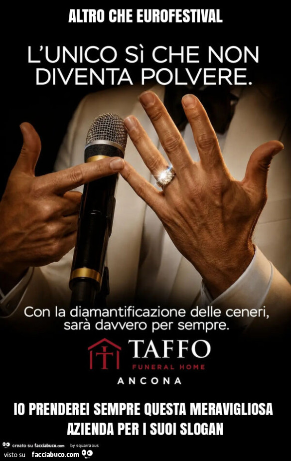 Altro che eurofestival io prenderei sempre questa meravigliosa azienda per i suoi slogan
