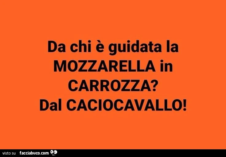 Da chi è guidata la mozzarella in carrozza? Dal caciocavallo