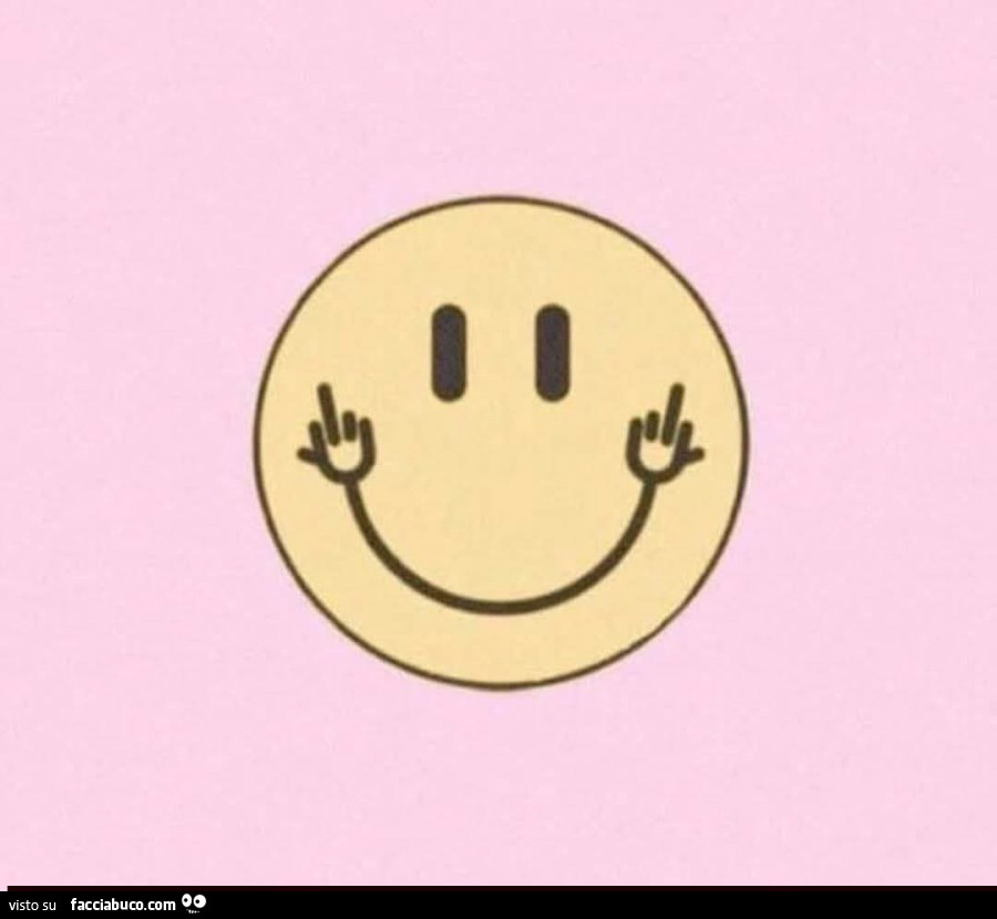 Emoji smile doppio dito medio