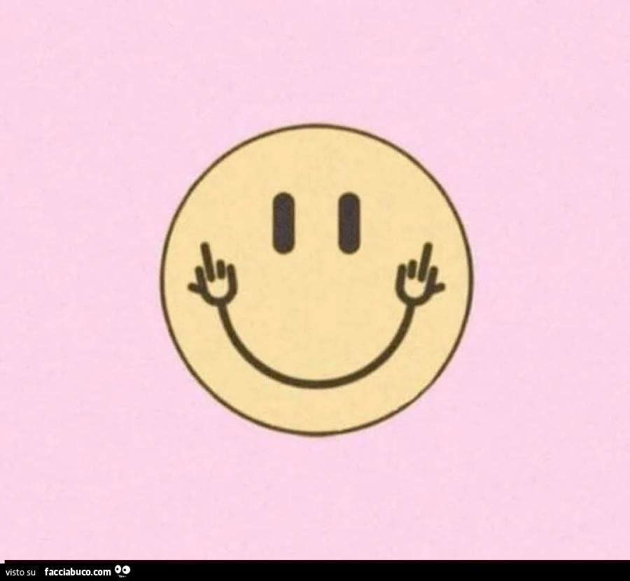 Emoji smile doppio dito medio