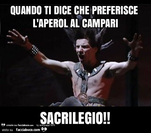 Quando ti dice che preferisce l'aperol al campari
