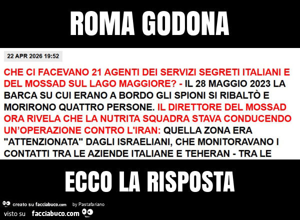 Roma godona ecco la risposta