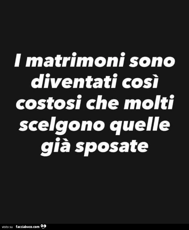 I matrimoni sono diventati cosรฌ costosi che molti scelgono quelle giร sposate