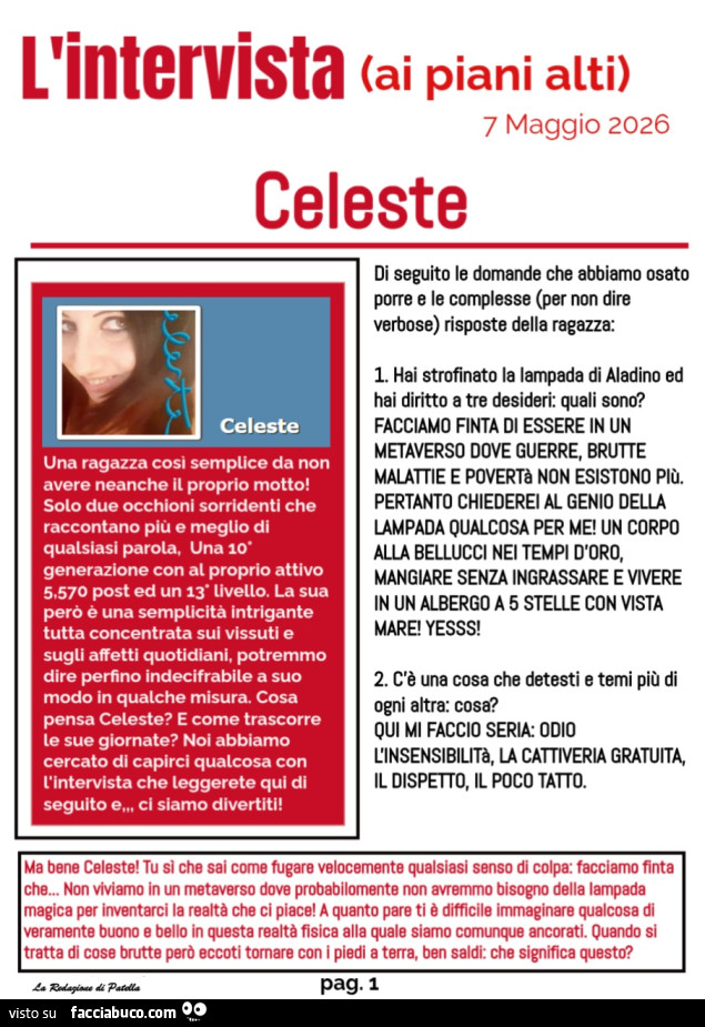 Intervista a Celeste