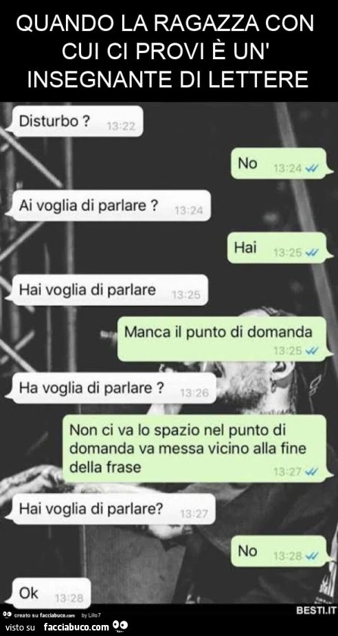 Quando la ragazza con cui ci provi è un' insegnante di lettere