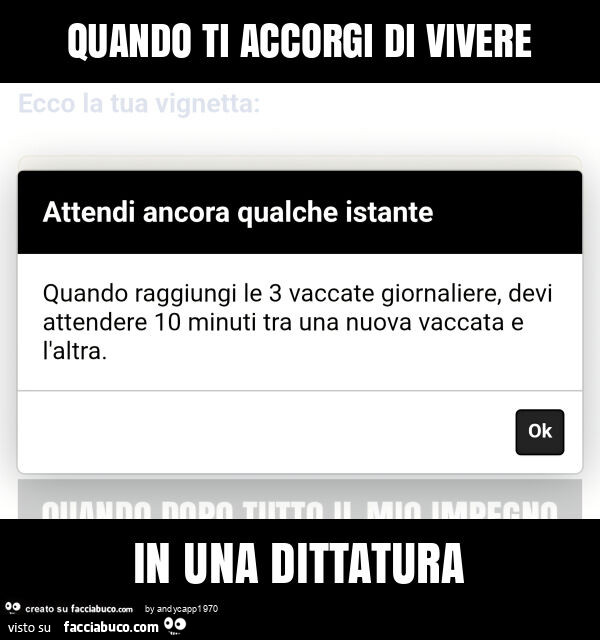 Quando ti accorgi di vivere in una dittatura
