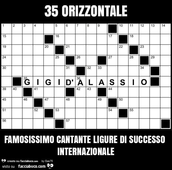35 orizzontale famosissimo cantante ligure di successo internazionale