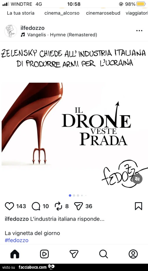 Zelensky chiede all'industria italiana di produrre armi per l'ucraina. Il drone veste prada