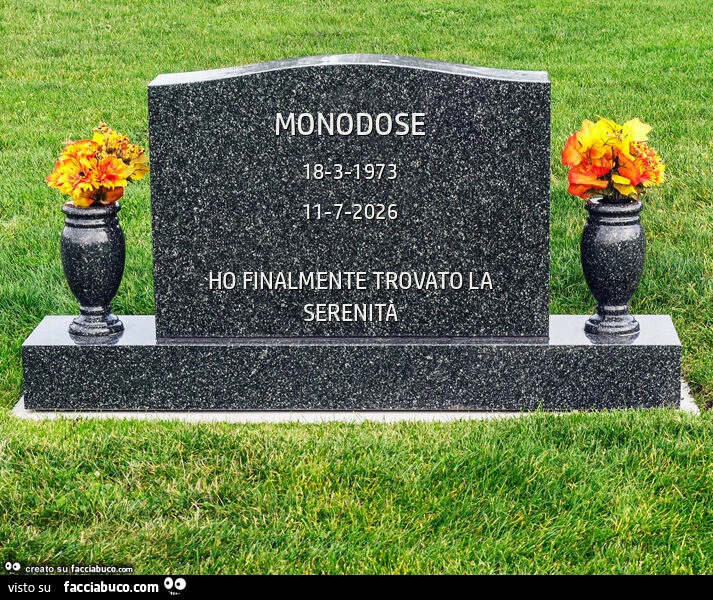 Monodose. Ho finalmente trovato la serenità