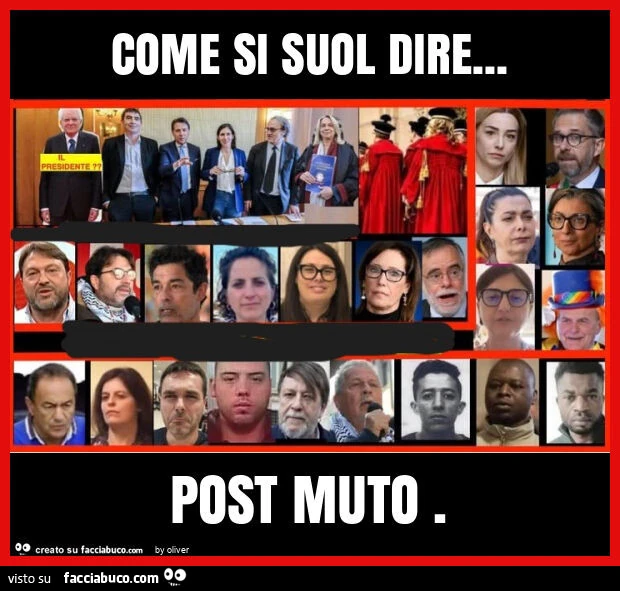 Come si suol dire&hellip; post muto