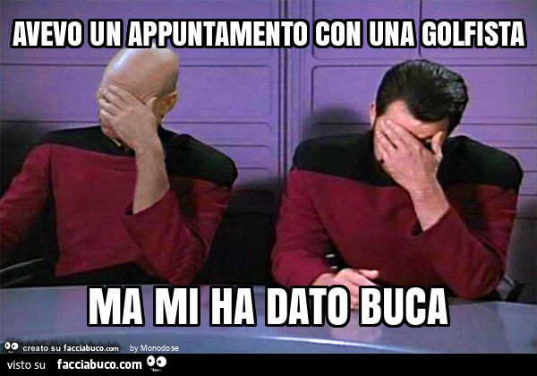 Avevo un appuntamento con una golfista ma mi ha dato buca