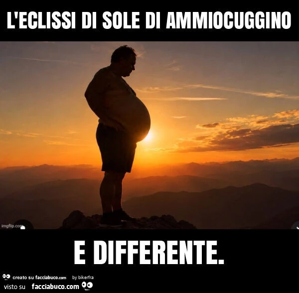 L'eclissi di sole di ammiocuggino e differente