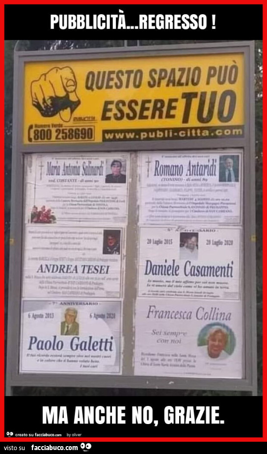 Pubblicità&hellip; regresso! Ma anche no, grazie