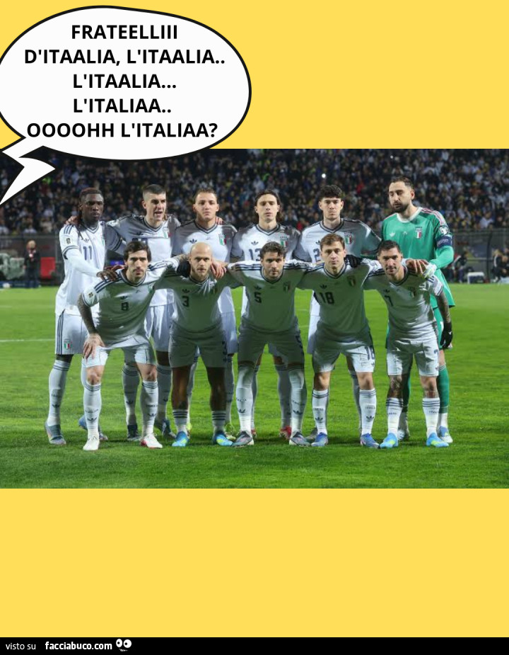 Italia fuori dai Mondiali meme
