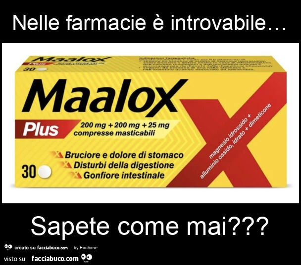Nelle farmacie è introvabile&hellip; sapete come mai?