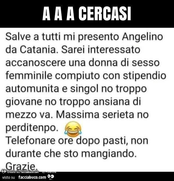 A a a cercasi