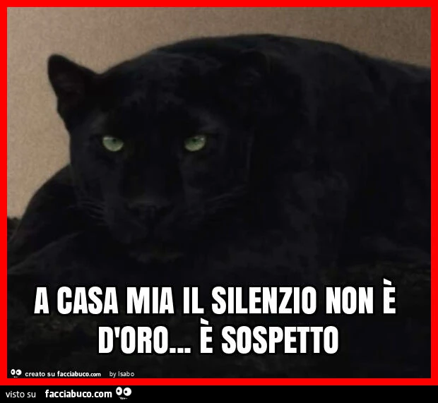 A casa mia il silenzio non è d'oro&hellip; è sospetto