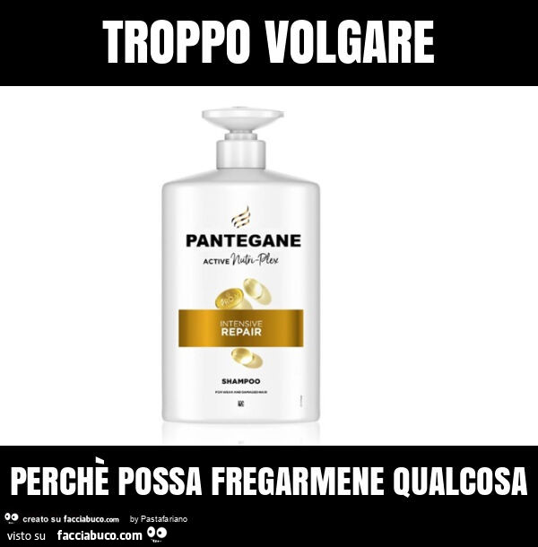 Troppo volgare perchè possa fregarmene qualcosa