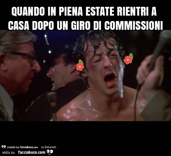 Quando in piena estate rientri a casa dopo un giro di commissioni
