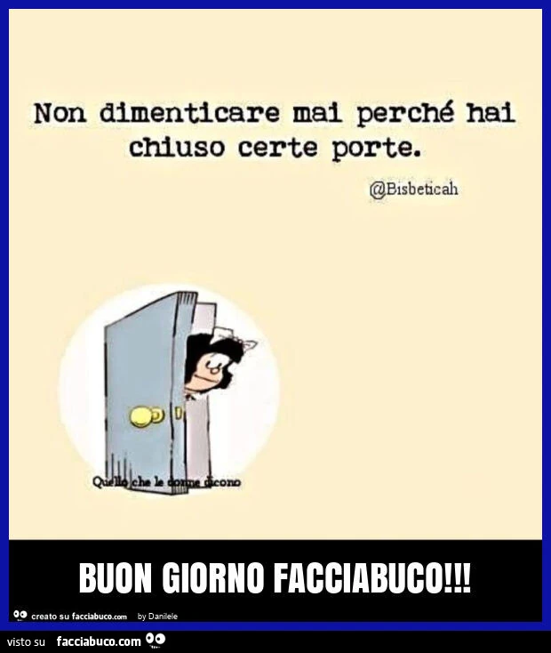 Buon giorno facciabuco