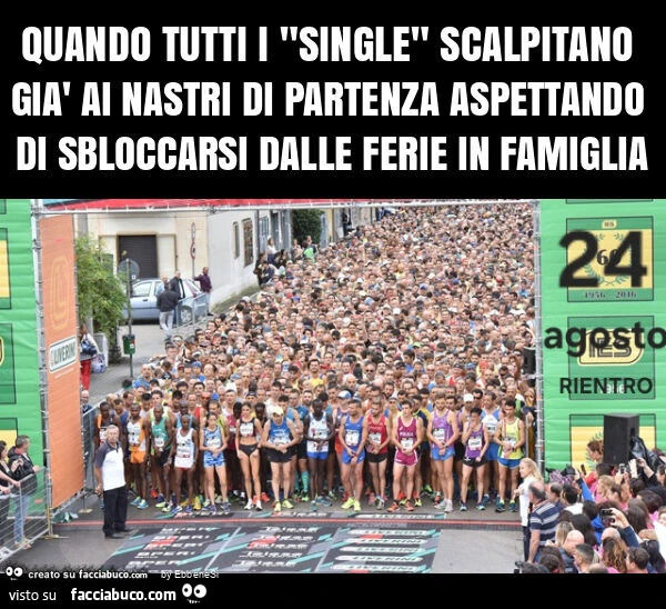 Quando tutti i "single" scalpitano già ai nastri di partenza aspettando di sbloccarsi dalle ferie in famiglia