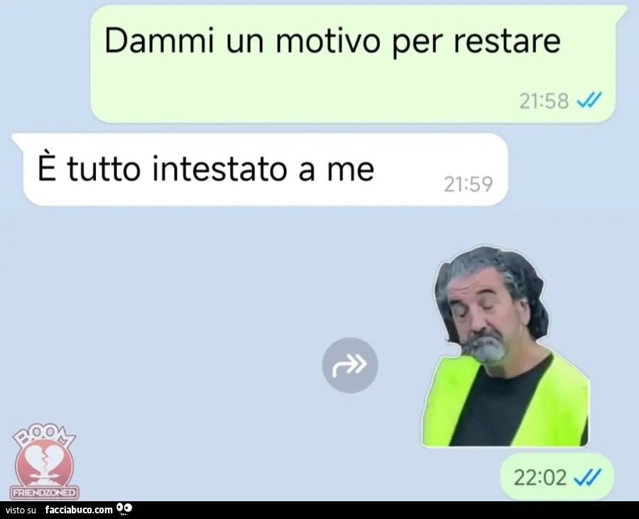 Dammi un motivo per restare È tutto intestato a me