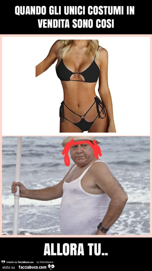 Quando gli unici costumi in vendita sono cosi allora tu