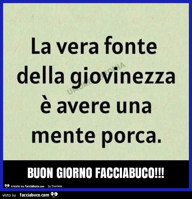 Buon giorno facciabuco