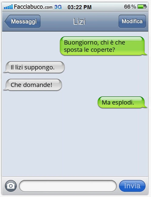 Buongiorno, chi è che sposta le coperte? Il lizi suppongo. Che domande! Ma esplodi