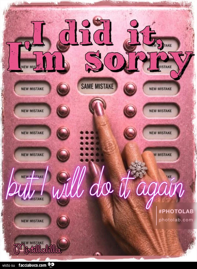 I do again